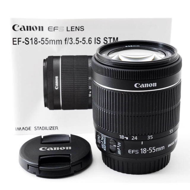 Canon(キヤノン)の☘️ほぼ新品☘️人気レンズ☘️キヤノンEF-S 18-55mm IS STM スマホ/家電/カメラのカメラ(レンズ(ズーム))の商品写真