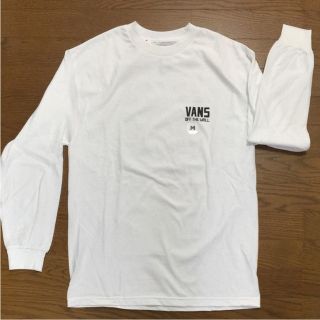 ヴァンズ(VANS)の【新品】VANS 白ロンT Mサイズ　長袖　スパイダー＋おまけ(Tシャツ/カットソー(七分/長袖))