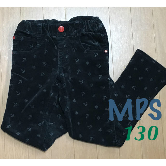 MPS(エムピーエス)の＊MPS ウエストゴム ブラックコーディロイパンツ＊130 キッズ/ベビー/マタニティのキッズ服男の子用(90cm~)(パンツ/スパッツ)の商品写真