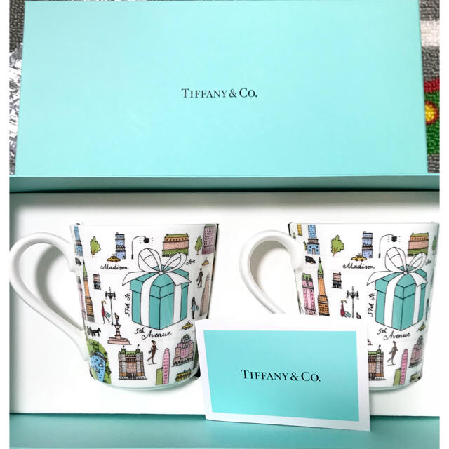 Tiffany & Co.(ティファニー)の新品ティファニーマグカップ&デザートプレートセット インテリア/住まい/日用品のキッチン/食器(食器)の商品写真