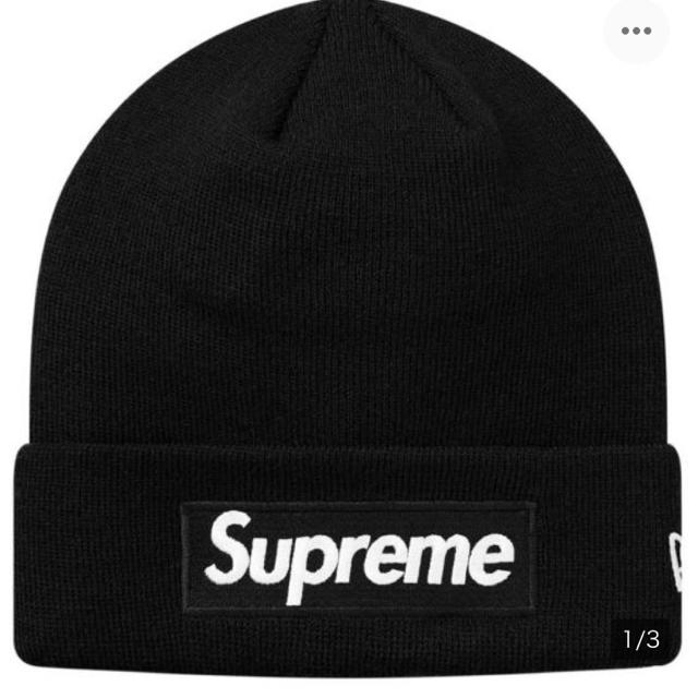 Supreme(シュプリーム)の18AW Supreme New Era Beanie Black 新品未使用 メンズの帽子(ニット帽/ビーニー)の商品写真