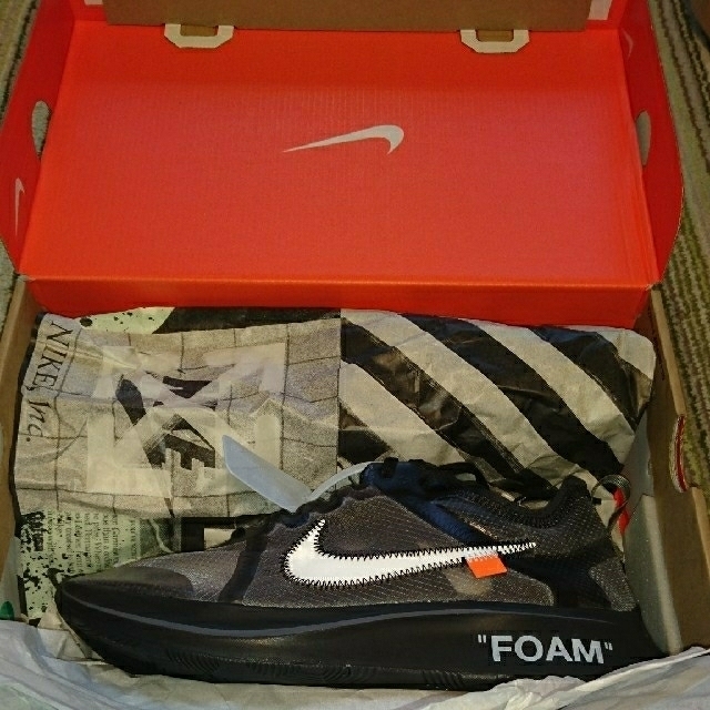 OFF-WHITE × NIKE ZOOM FLY BLACK 27.5cm