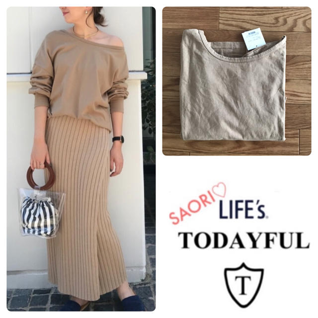 TODAYFUL(トゥデイフル)の TODAYFUL【新品タグ付】Oneshoulder Long Tee レディースのトップス(Tシャツ(長袖/七分))の商品写真