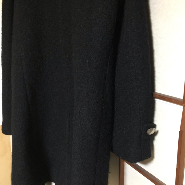 22 OCTOBRE(ヴァンドゥーオクトーブル)の22octobre ウールコート ブラック レディースのジャケット/アウター(ロングコート)の商品写真