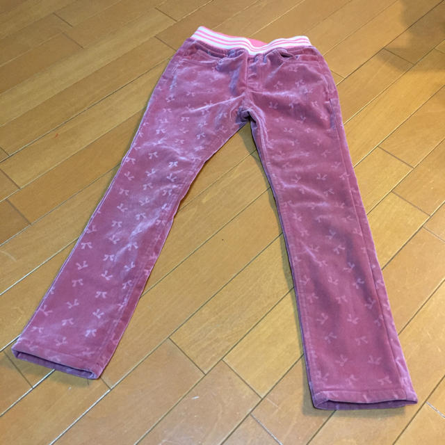 AEON(イオン)のari99q様専用【値下げ・120】イオン 爆暖 ズボン リボン×ピンク キッズ/ベビー/マタニティのキッズ服女の子用(90cm~)(パンツ/スパッツ)の商品写真