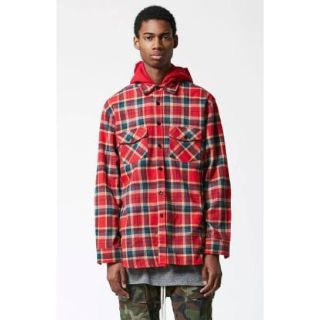 フィアオブゴッド(FEAR OF GOD)のFOG RED PLAID FLANNEL LONG SLEEVE (シャツ)