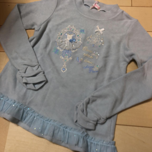 mezzo piano(メゾピアノ)のメゾピアノ  バレリーナ ニットソー キッズ/ベビー/マタニティのキッズ服女の子用(90cm~)(Tシャツ/カットソー)の商品写真