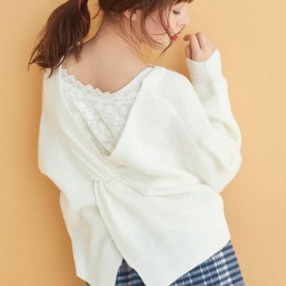 マジェスティックレゴン(MAJESTIC LEGON)のマジェ バックレースニット 🌼(ニット/セーター)