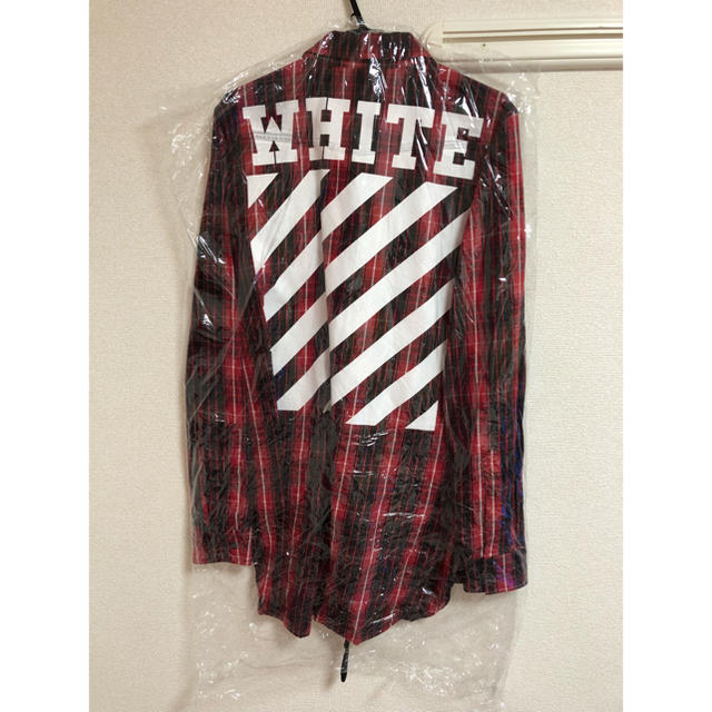 off-white 赤チェックシャツ Lサイズ 確実正規品 RINKAN購入