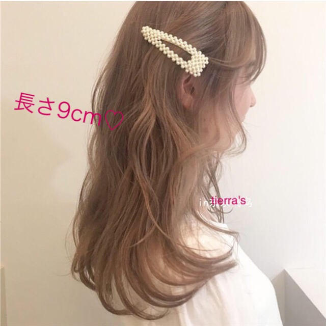 大人可愛い♡パールパッチン パッチンピン ヘアアクセ レディースのヘアアクセサリー(ヘアピン)の商品写真