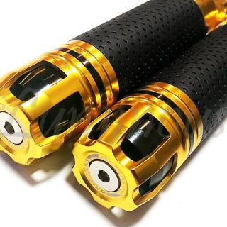 高品質 アルミ製 ハンドル グリップ バーエンド スロットル一体型 カワサキ 金(パーツ)