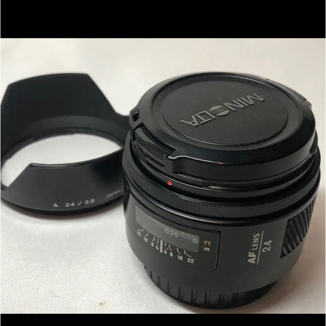 美品　Minolta AF 24mm f2.8 フード付きレンズ