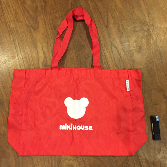 mikihouse(ミキハウス)のミキハウス エコバック ナイロン 赤 レディースのバッグ(エコバッグ)の商品写真