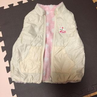 ミキハウス(mikihouse)の美品 ベスト ベージュ(ジャケット/上着)