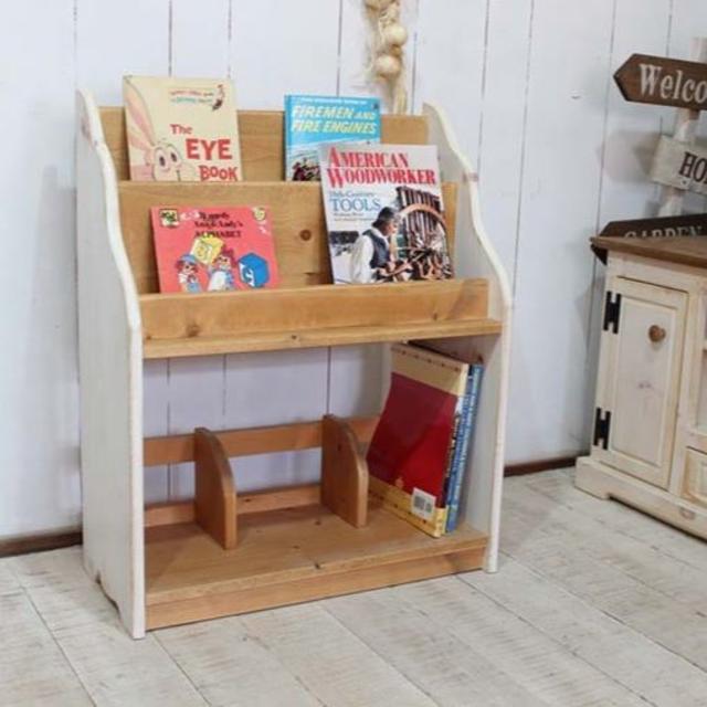 お得】 ハンドメイド シャビーな絵本ラック 本収納 - education.semel