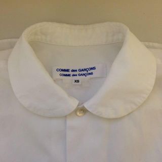 COMME des GARCONS - コムコム ブラウス 丸襟 白の通販 by