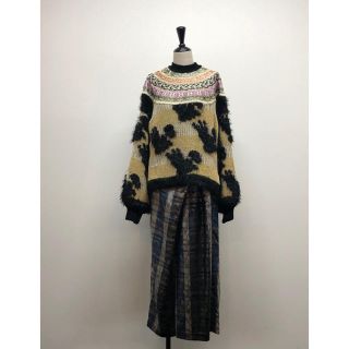 マメ(mame)のMame  Kurogouchi フローラルパターンニット 18AW(ニット/セーター)