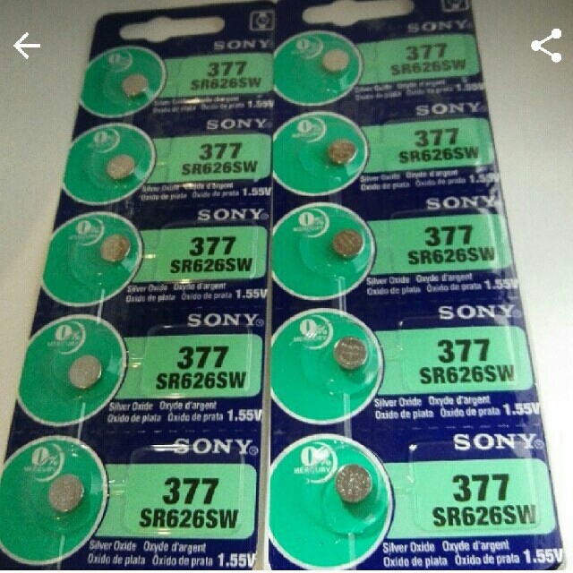 SONY(ソニー)のボタン電池　ソニー　sony  新品　SR626SW 10個セット スマホ/家電/カメラの生活家電(その他)の商品写真