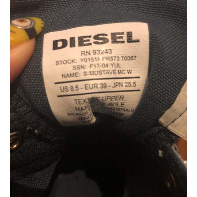 DIESEL(ディーゼル)の美品！DIESELハイカットデニムスニーカー♡ レディースの靴/シューズ(スニーカー)の商品写真