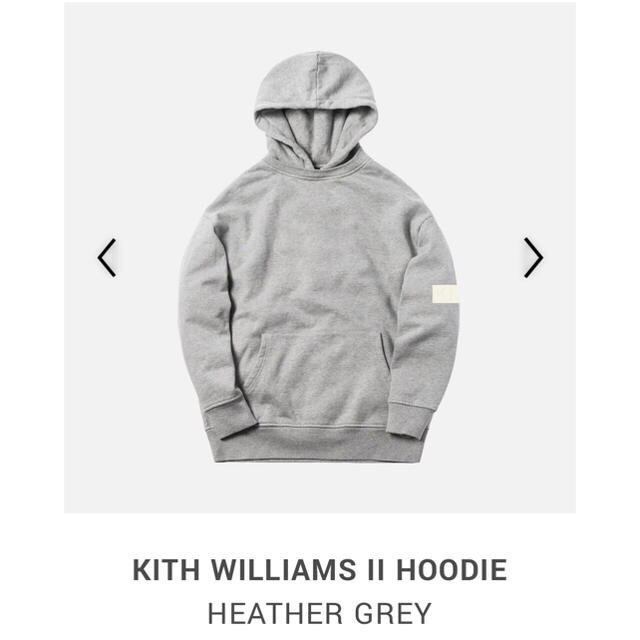 KITH WILLIAMS Ⅱ HOODIE HEATHER GREY S