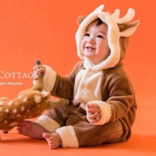 キャサリンコテージ(Catherine Cottage)のハリントン様専用 完売新品 80cm もこもこトナカイロンパース(ロンパース)