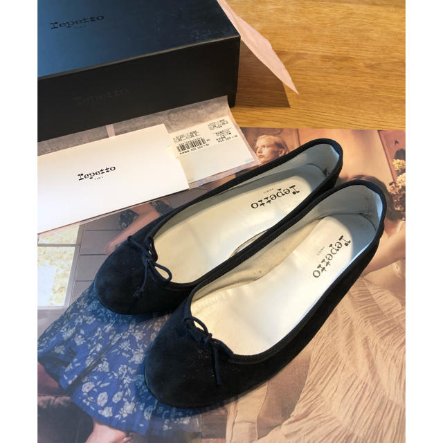 美品repetto Ballerina Cendrillon 39やぎ革ブラック