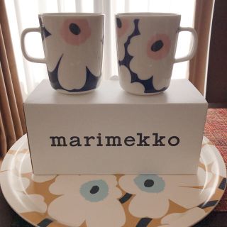 マリメッコ(marimekko)のフィンエアー限定 2018 マリメッコ マグカップ と手提げ鞄(日用品/生活雑貨)