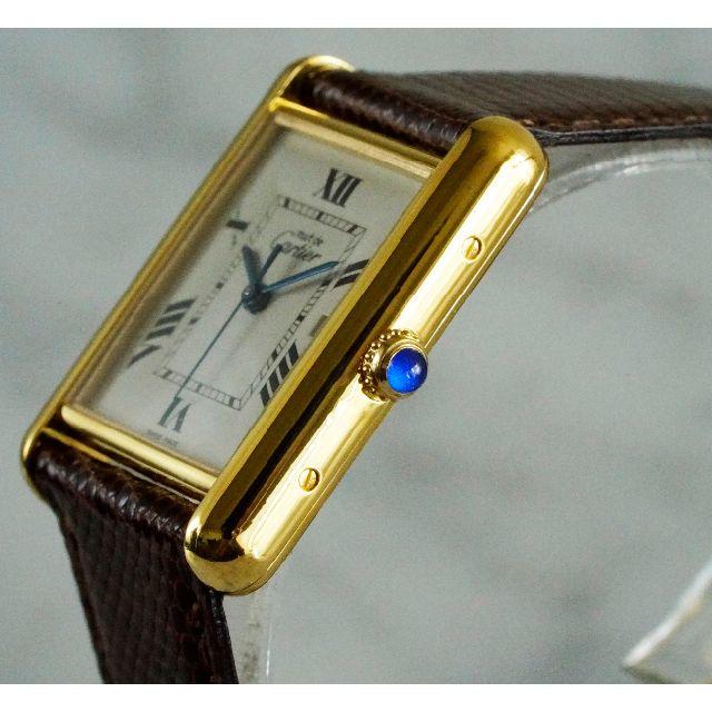 美品 カルティエ マスト タンク ホワイト デイト LM Cartier