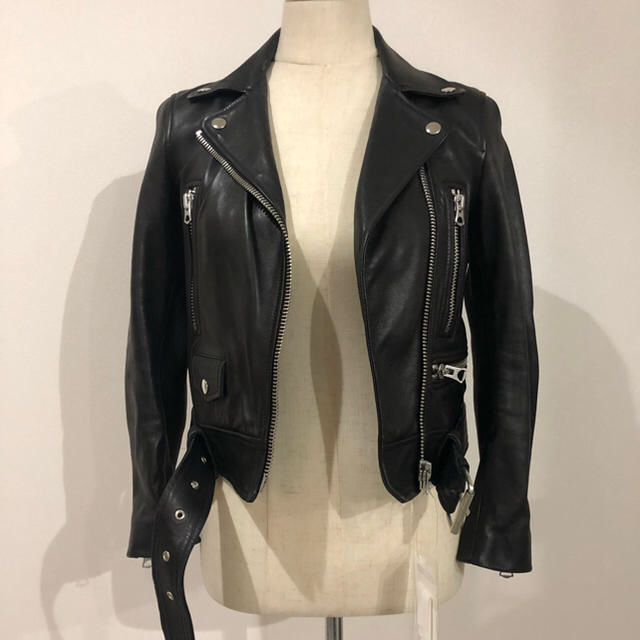 充実の品 ネズミ乙女 - ACNE acne レザーライダースジャケット studios