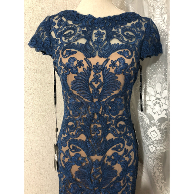 TADASHI SHOJI(タダシショウジ)の3点専用 新品 タダシショージ ワンピース ドレス　総レース　ブルー レディースのワンピース(ひざ丈ワンピース)の商品写真