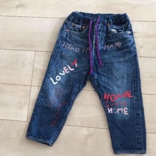 デニムダンガリー(DENIM DUNGAREE)の刺繍デニムネイビー110！キャンセル出ました！(パンツ/スパッツ)