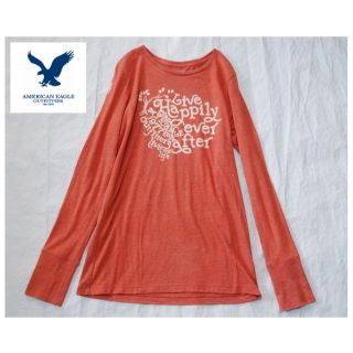 アメリカンイーグル(American Eagle)の抜染プリント☆AMERICAN EAGLE 長袖Tシャツ(Tシャツ(長袖/七分))