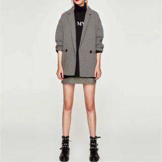 ザラ(ZARA)のZARAタグ無し新品ダブルクロスフロントブレザー(テーラードジャケット)