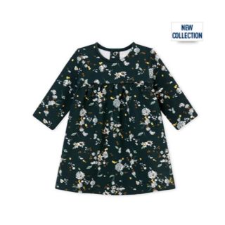 プチバトー(PETIT BATEAU)のあおい様専用♡24m プチバトー グリーンスウェットワンピース(ワンピース)