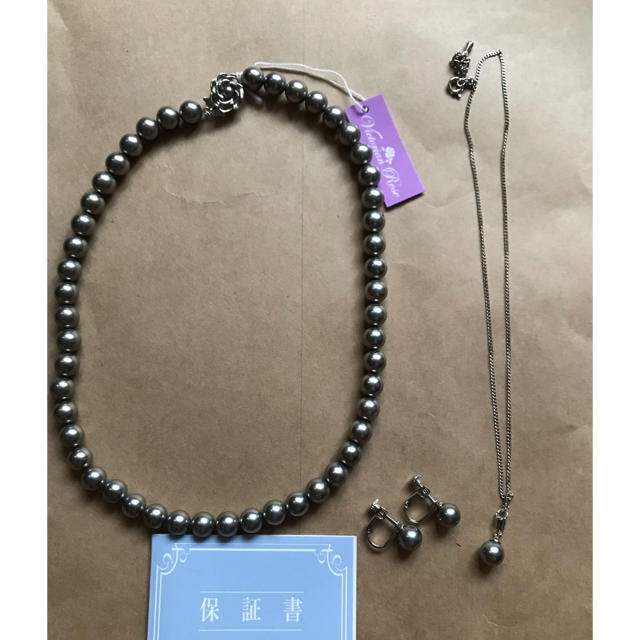 黒真珠 3点セット レディースのアクセサリー(ネックレス)の商品写真