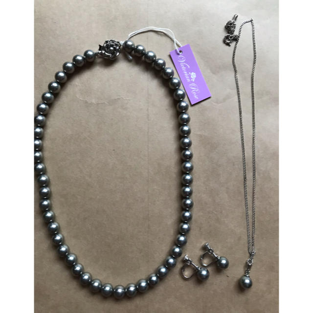黒真珠 3点セット レディースのアクセサリー(ネックレス)の商品写真