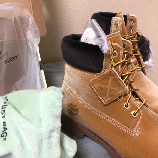 オフホワイト(OFF-WHITE)のOFF-WHITE CAMEL TIMBERLAND BOOTS サイズ 7.5(ブーツ)