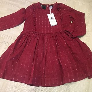 プチバトー(PETIT BATEAU)のプチバトー 18AW ドットワンピース 4ans 新品(ワンピース)