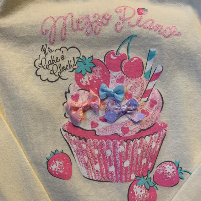 mezzo piano(メゾピアノ)のメゾピアノ 長袖Tシャツ 女の子 120㎝ キッズ/ベビー/マタニティのキッズ服女の子用(90cm~)(Tシャツ/カットソー)の商品写真