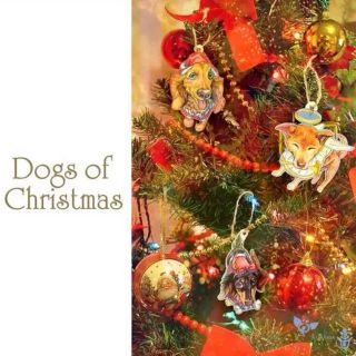 【Dogs of Christmas】クリスマスオーナメントカード&シール♪(カード/レター/ラッピング)