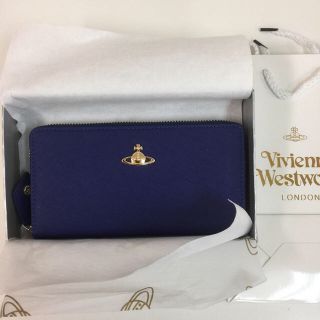 ヴィヴィアンウエストウッド(Vivienne Westwood)のヴィヴィアンウエストウッド   財布   ラウンドファスナー  ブルー(財布)