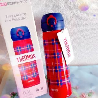 サーモス(THERMOS)のTHERMOS レッドチェック 500(弁当用品)