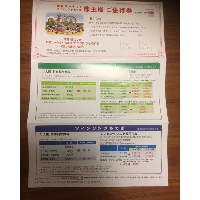 鈴鹿サーキット チケットの施設利用券(遊園地/テーマパーク)の商品写真