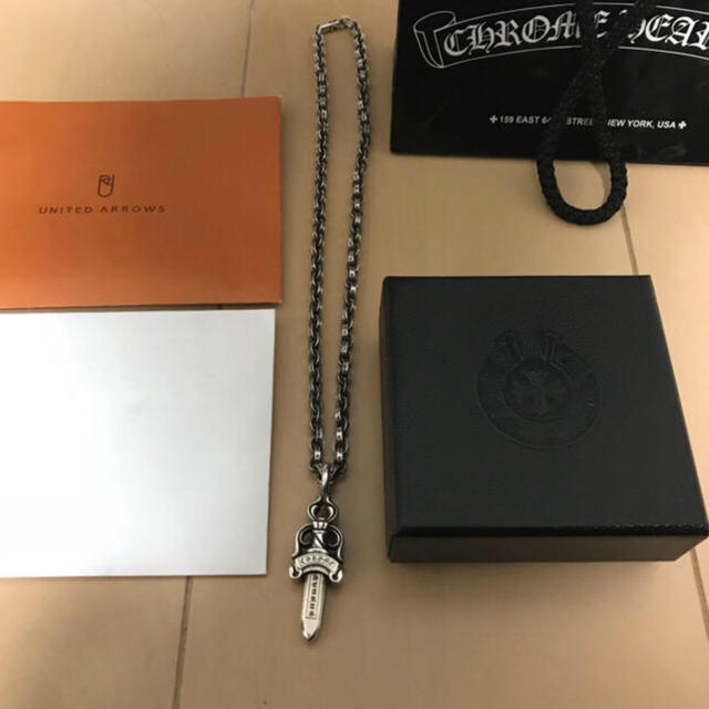 Chrome Hearts(クロムハーツ)のChrome Hearts ダブルダガー ペーパーチェーン 18インチ セット メンズのアクセサリー(ネックレス)の商品写真