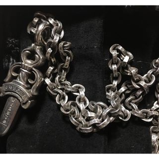 クロムハーツ(Chrome Hearts)のChrome Hearts ダブルダガー ペーパーチェーン 18インチ セット(ネックレス)