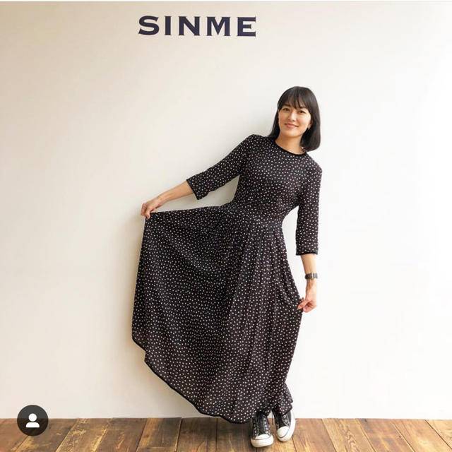 IENA(イエナ)のSINME ドット柄 ワンピース レディースのワンピース(ロングワンピース/マキシワンピース)の商品写真