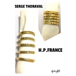 アッシュペーフランス(H.P.FRANCE)の【SERGE THORAVAL】セルジュ トラヴァル ゴールド5連リング#13(リング(指輪))