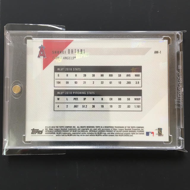 2018 Topps Now 大谷翔平カード 新人王記念(英語版) スポーツ/アウトドアの野球(記念品/関連グッズ)の商品写真