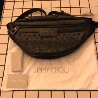 ジミーチュウ(JIMMY CHOO)の極美品 jimmy choo  ボディバッグ ブラック(ボディーバッグ)