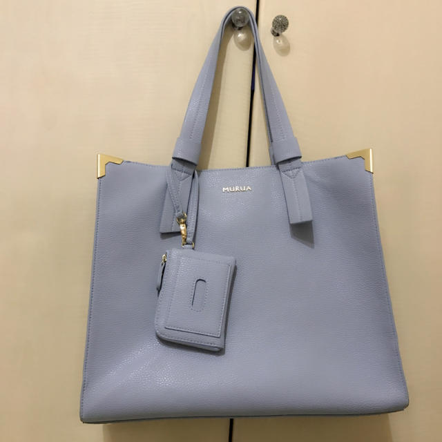 MURUA(ムルーア)のMURUA トートバッグ ブルー 水色 a4 レディースのバッグ(トートバッグ)の商品写真